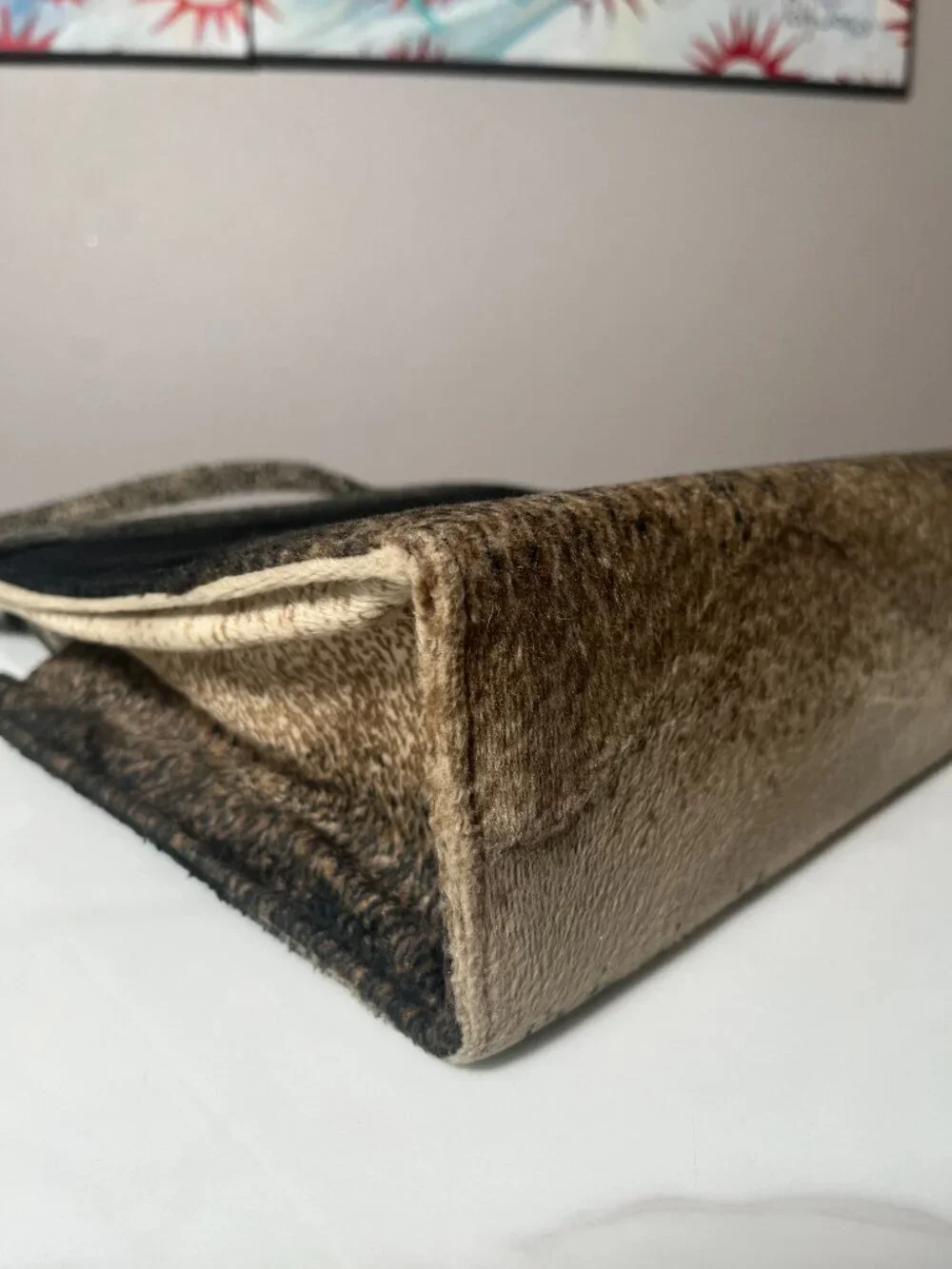 Kate Spade Vintage Mohair Chevron Sam Tote Bag 90s Y2K RARE